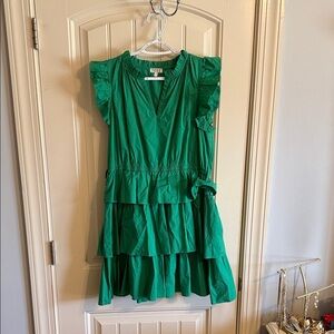 TCEC Emerald Ruffle Dress